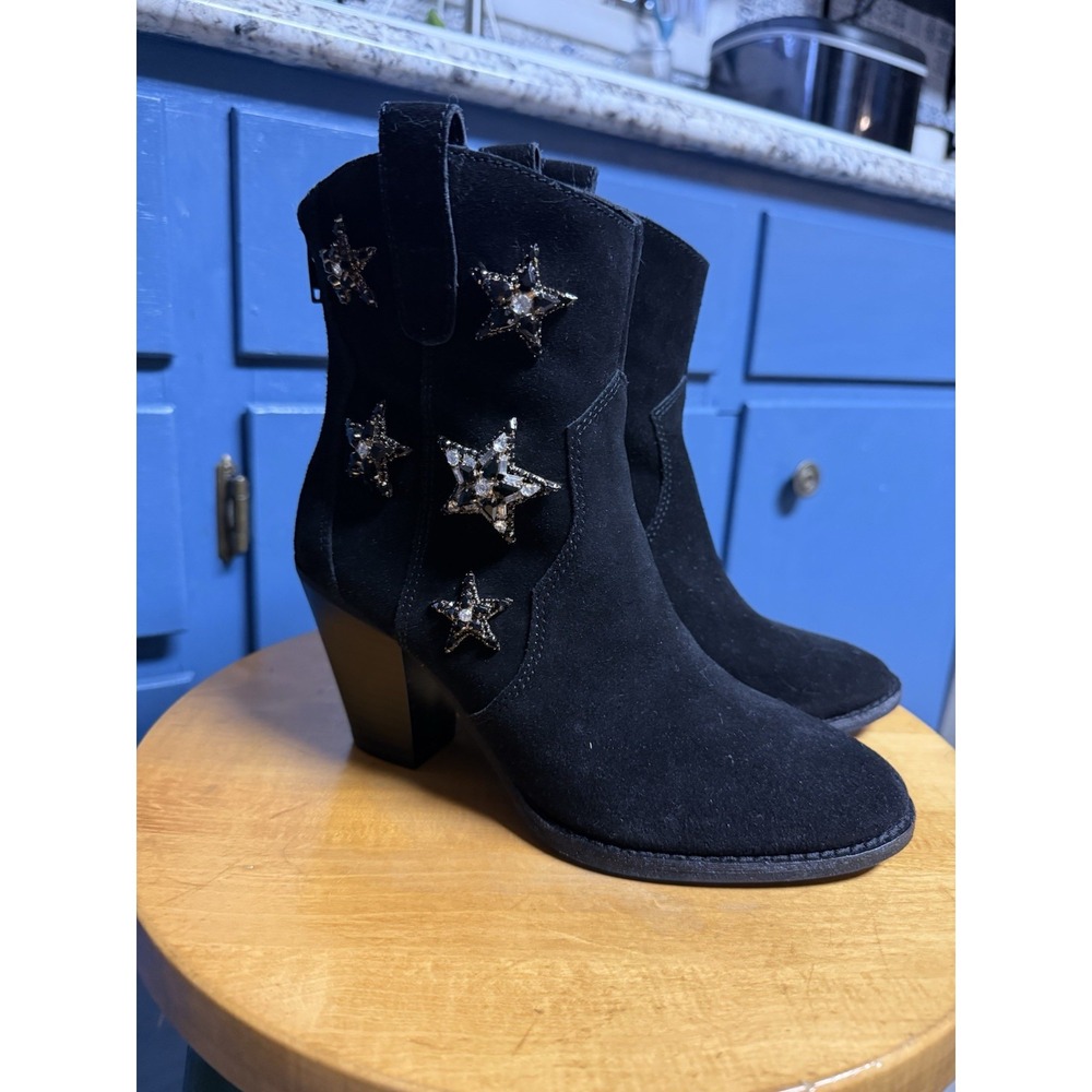 Anna‎ Sui INC International Concepts Dazzlerr Leather Western Ankle Booties 5.5M